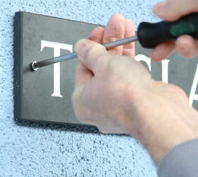 how to install a slate house sign