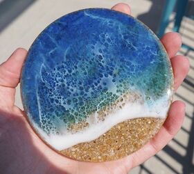 sand and resin ocean coasters