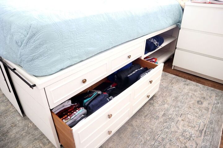 diy storage bed with drawers almost for free