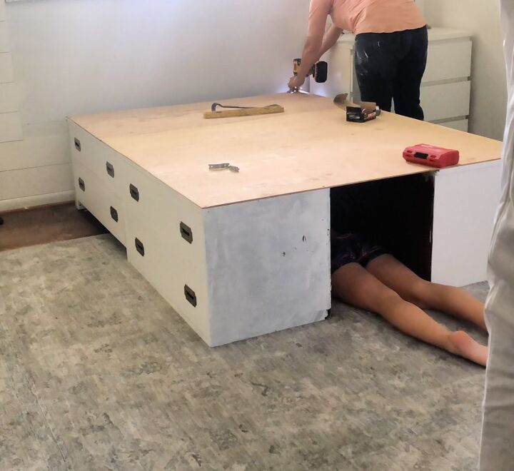 diy storage bed with drawers almost for free