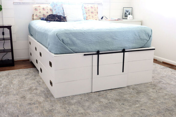 diy storage bed with drawers almost for free