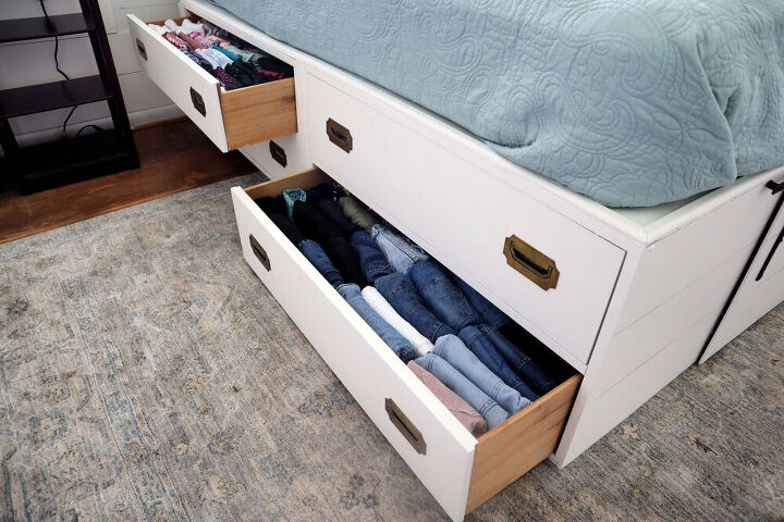 diy storage bed with drawers almost for free