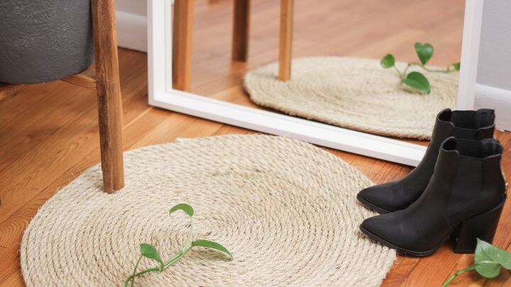 s 5 easy rope rug you can make on a budget, DIY Round Rope Area Rug