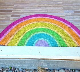 5 alfombras de cuerda fciles de hacer con poco presupuesto, Alfombra de cuerda n utica Rainbow