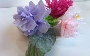 Flores de primavera de papel crepé DIY