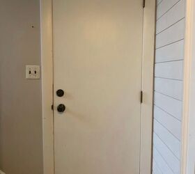quick and easy interior slab door makeover with trim