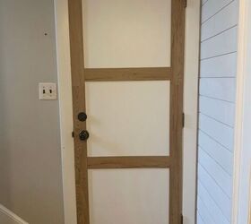quick and easy interior slab door makeover with trim