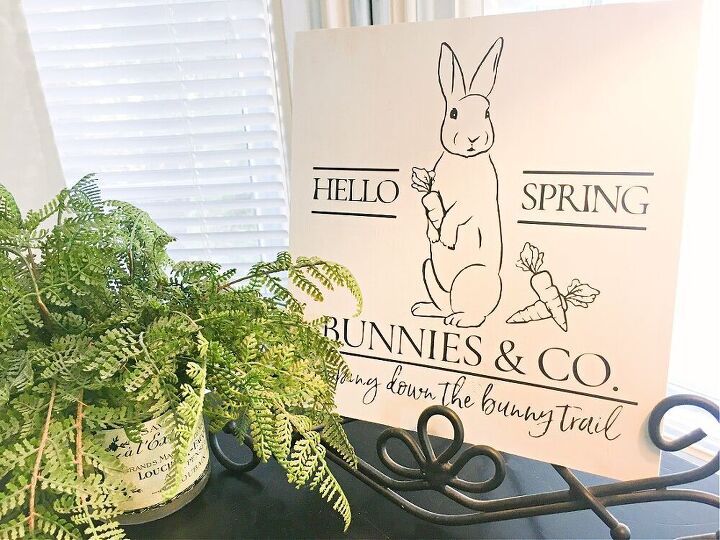 a simple spring wood sign