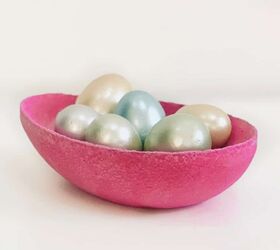 20 hermosas ideas de huevos de pascua que estamos tan emocionados de probar este ao, Taz n de Pascua de hormig n de color simple
