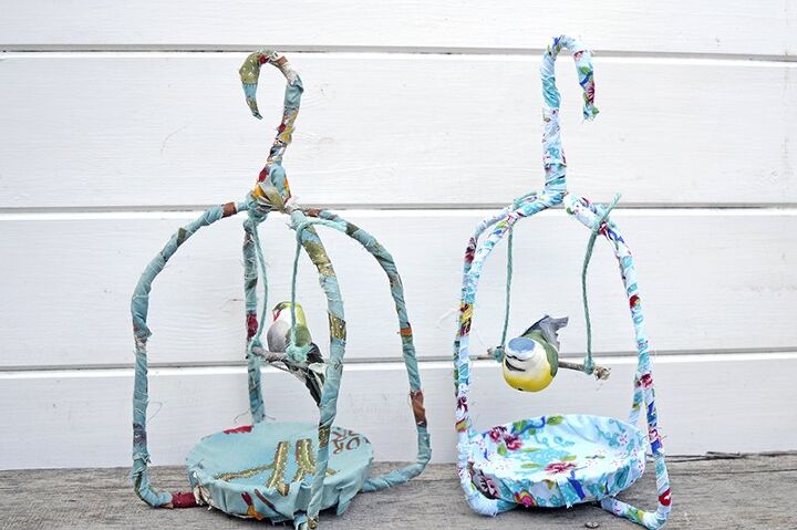 25 spring porch ideas that ll brighten up your block, Lovely wire birdcage decorations