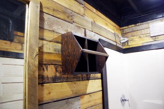 old gardener s toolbox upcycle bathroom storage and a towel bar