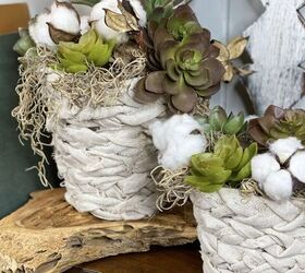 s 17 awesome dollar store pot ideas everyone will be copying this spring, Braided Fabric Pot