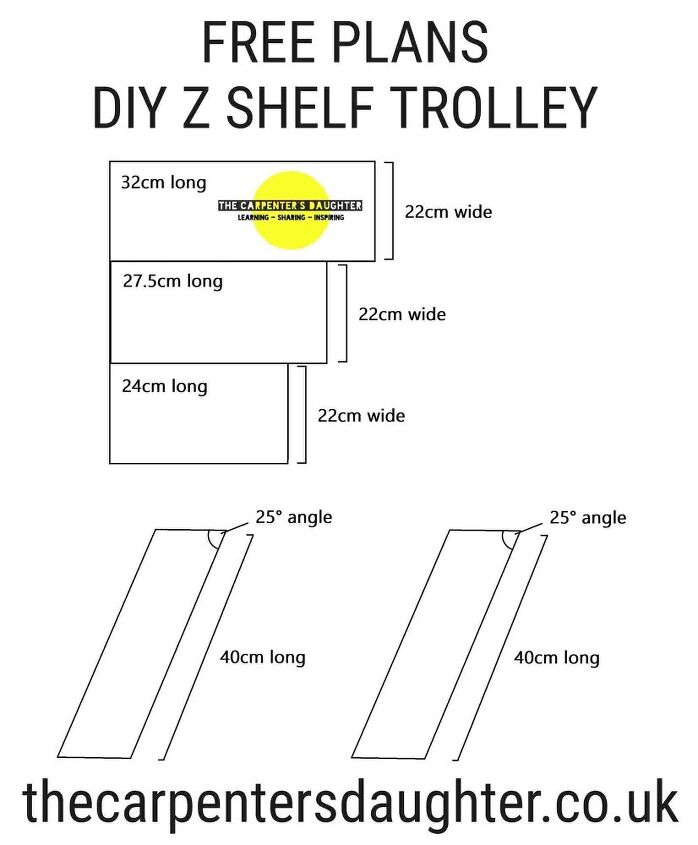 diy z shelf 3 tier trolley for 4l basket storage