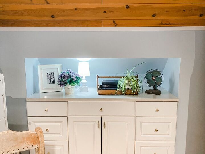 learn how to make a dresser that doesn t take up any square footage, Such a cheerful useful space that doesn t take up one inch of my floor space