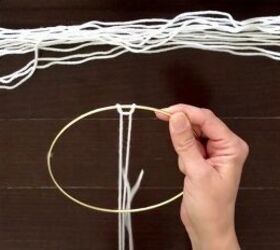 Loop string around a metal ring for the cutest way to beautify a blank corner
