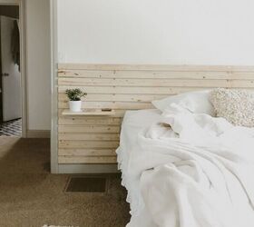 s take your bedroom to the next level with these 20 headboard ideas, Make a two in one with an attached nightstand