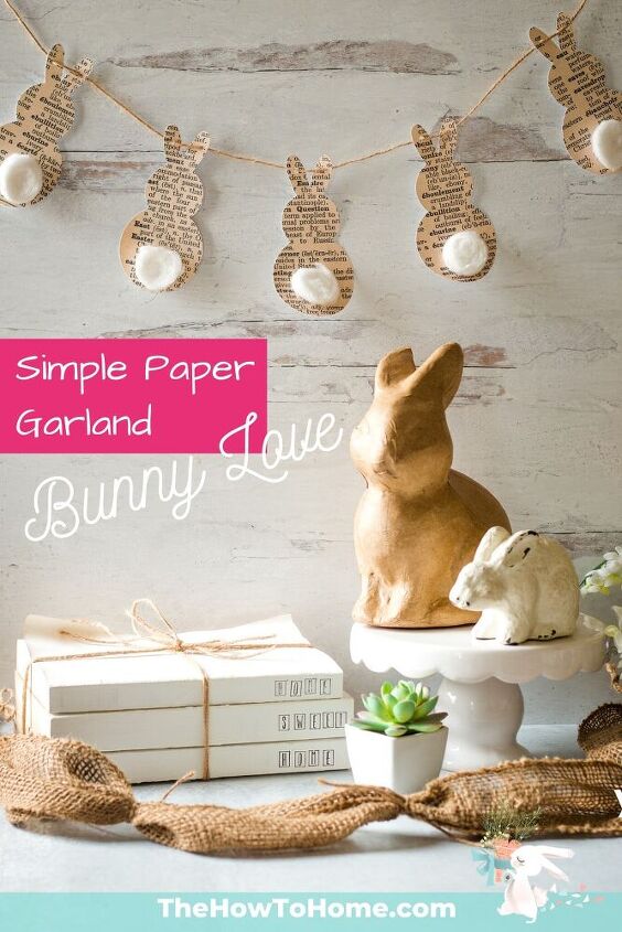 cmo hacer una sencilla guirnalda de conejos de pascua de papel