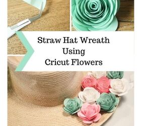 Cómo hacer una corona de flores de papel usando un sombrero de paja