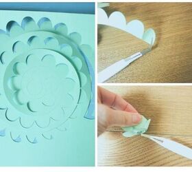 how to make a paper flower wreath using straw hat