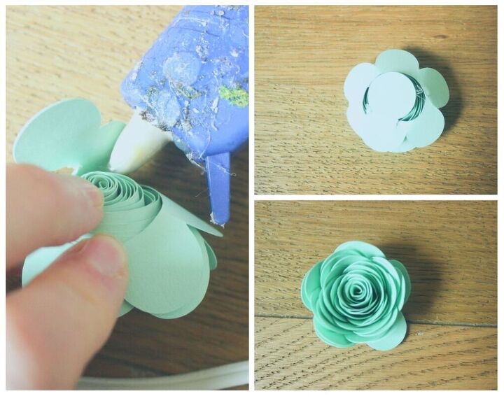 how to make a paper flower wreath using straw hat