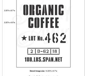 Organic Coffee stencil