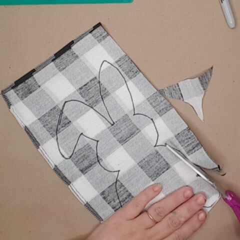 bandeja de tela de conejo fcil de coser