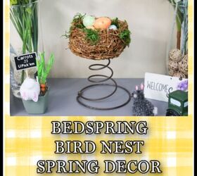how to make a bedspring bird s nest for your spring decor