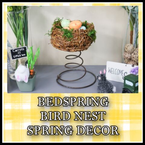 como hacer un nido de pajaros bedspring para su decoracion de primavera