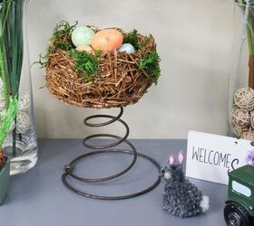 how to make a bedspring bird s nest for your spring decor