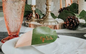DIY Paint Dipped Magnolia Leaf Place Cards
