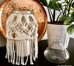 s 20 creative ways to give your home a boho vibe, Spruce up your jars with macrame covers