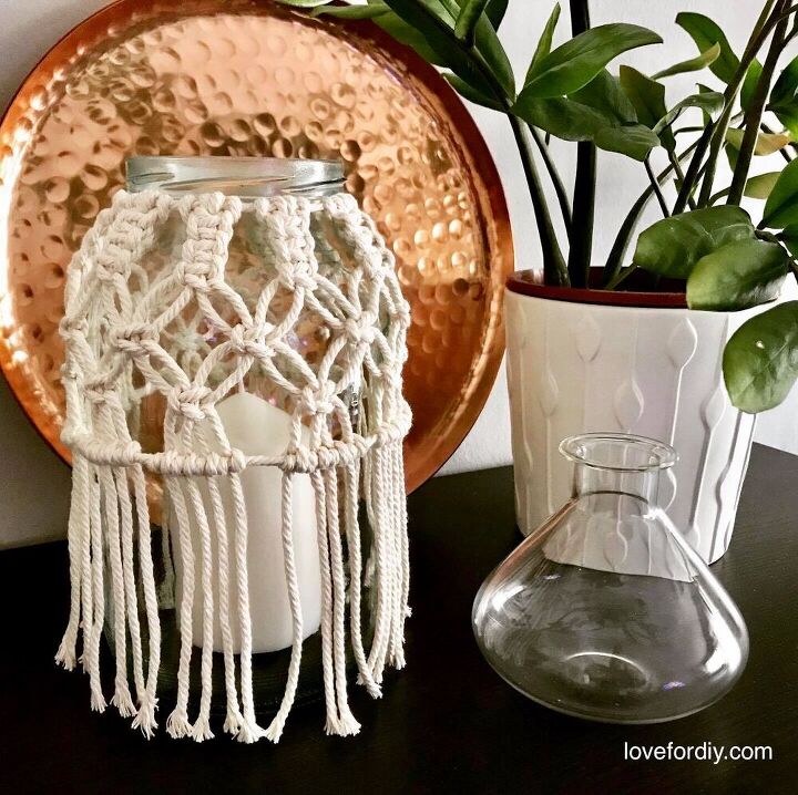 s 20 creative ways to give your home a boho vibe, Spruce up your jars with macrame covers