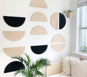 s 20 creative ways to give your home a boho vibe, Cover your wall in modern half moon wall art