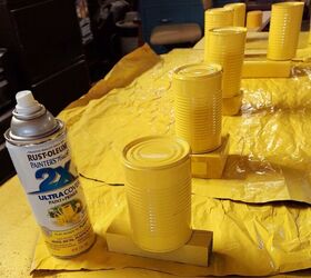 bee inspired, Spray paint yellow