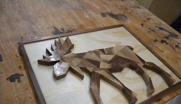 anmate a la primavera con estas 15 creaciones de animales, Arte de madera de animales geom tricos DIY