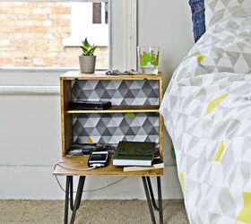 s 15 decor items you can transform by decoupaging, This revamped crate nightstand