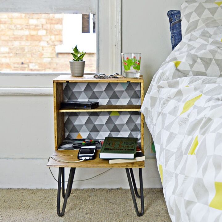 s 15 decor items you can transform by decoupaging, This revamped crate nightstand