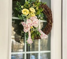 easy spring floral wreath