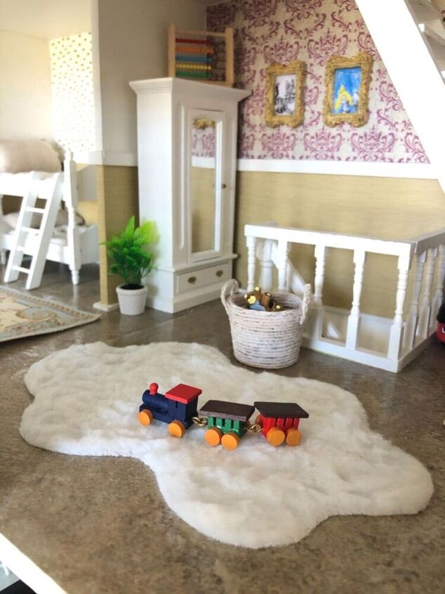 alfombra de casa de muecas en miniatura