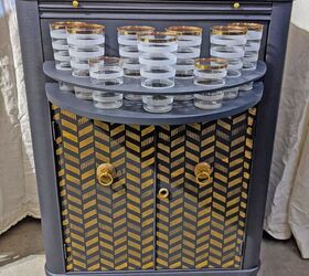 Cocktail Cabinet Becomes Oh So Art Deco