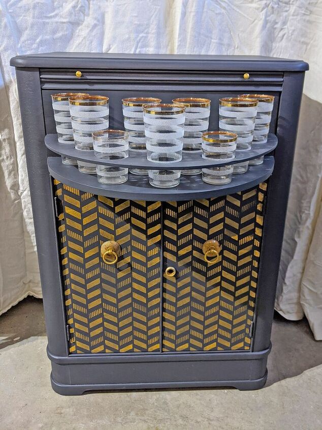 cocktail cabinet becomes oh so art deco, Cocktail anyone
