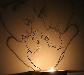 how to make a tea light romantic couple candle holder