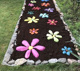 how to diy painted rock flowers garden
