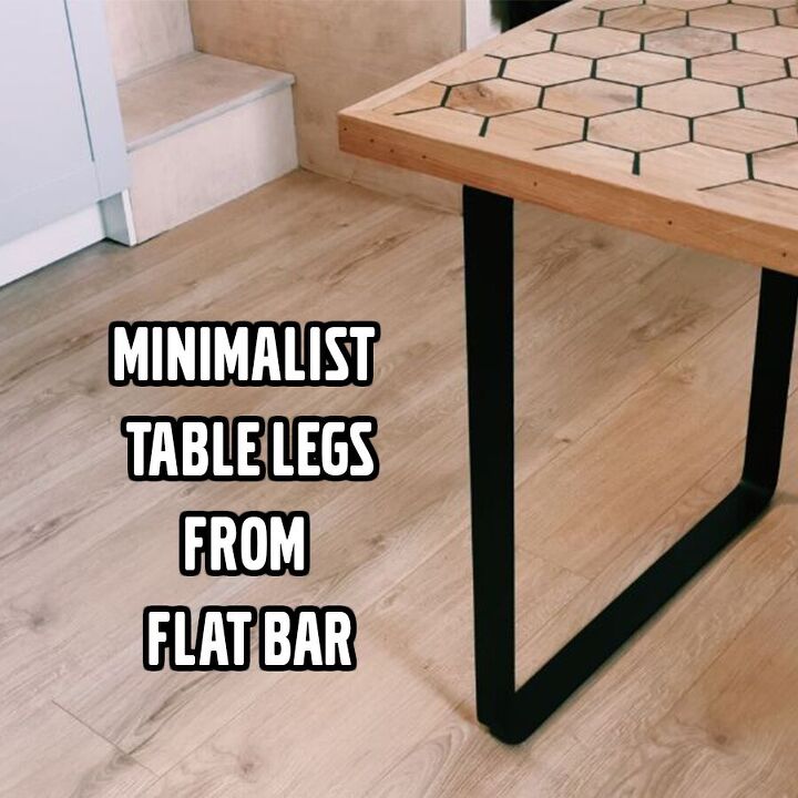 pernas de mesa de barra plana minimalista