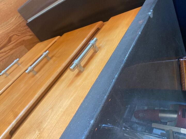 q i had my out dates countertops removed and concrete countertops i