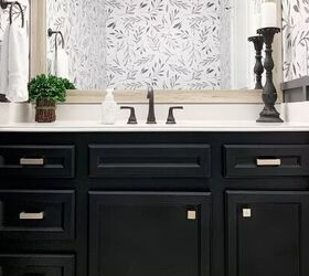 s 12 ways to upgrade your bathroom vanity without replacing it, Transform it with a bold black color