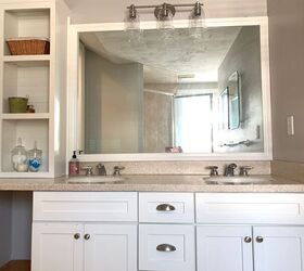 s 12 ways to upgrade your bathroom vanity without replacing it, Refresh it with a bit of paint and shelving