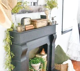 How To Create a DIY Faux Fireplace With Mantle - The Curated Farmhouse