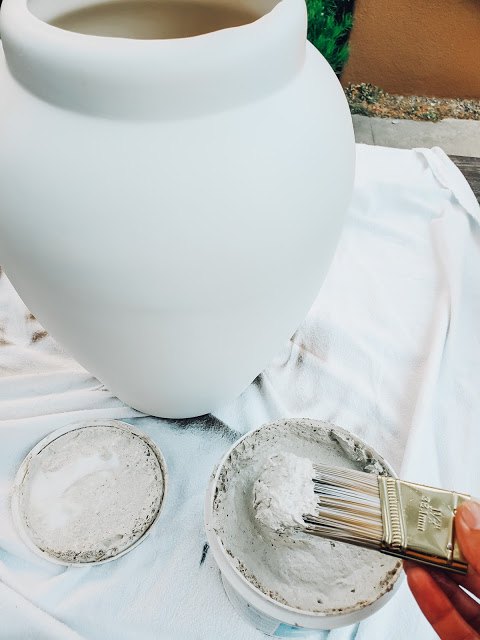 vasos de barro e gesso diy inspirado no pottery barn