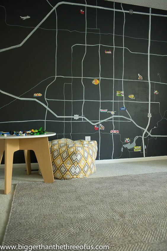 s 13 times coloring on walls was actually good thing, Map out roads on a magnetic wall